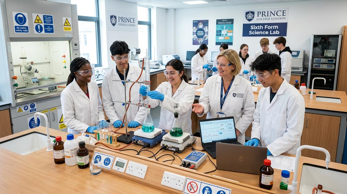 Science laboratory at Prince College